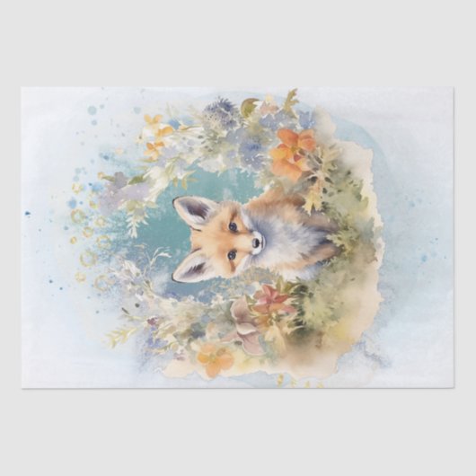Leuke Fox Floral Tissuepapier (Voorkant)