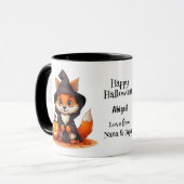 Leuke Fox Wizard Pet Kinder Halloween Mok (Voorkant links)