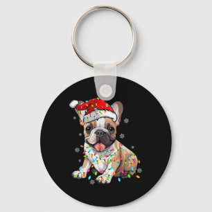 Leuke Franse Bulldog Hondenboom Kerstverlichting K Sleutelhanger