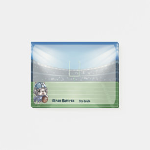 Leuke Franse bulldog quarterback stadion cartoon Post-it® Notes