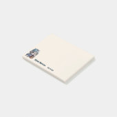 Leuke Franse bulldog quarterback stadion cartoon Post-it® Notes (Schuin)