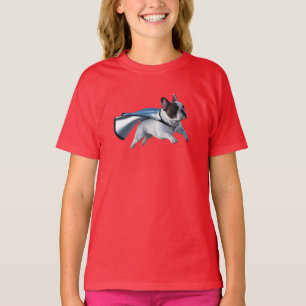 Leuke Franse Bulldog Superheld Kinderen T-Shirt