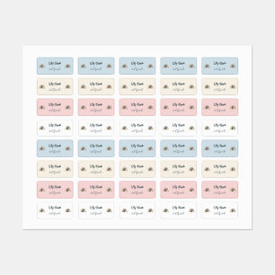 Leuke Franse Bulldog Terug naar School Regenboog Labels