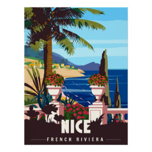 Leuke Franse Riviera Retro Poster Perfect Poster