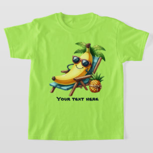Leuke fruitliefhebbers voegen tekst strand toe t-shirt