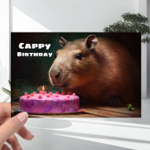 Leuke Fun Capybara - "Cappy" Gelukkige Verjaardag