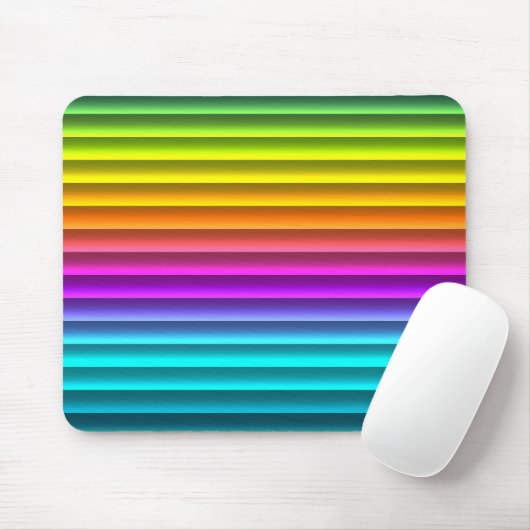 Leuke Funky Moderne Regenboog Strepen Patroon Muismat (Met muis)