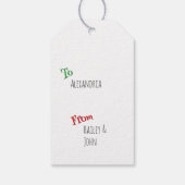 Leuke Funky Retro Pepermunt Snoep Swirl Cadeaulabel (Achterkant)