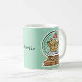 Leuke Funny Christmas Cat aangepaste naam mokken (Voorkant rechts)