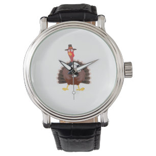 Leuke Funny Soccer Thanksgiving Turkije Boys Horloge