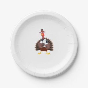 Leuke Funny Soccer Thanksgiving Turkije Boys Papieren Bordje