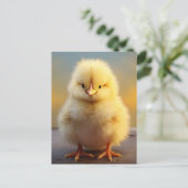 Leuke Fuzzy Chick - Grappige Boerderijdieren Briefkaart (Staand voorkant)