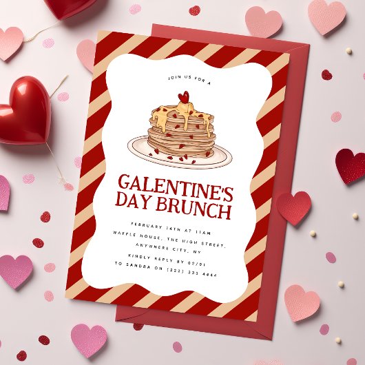 Leuke Galentine's brunch pannenkoek Kaart