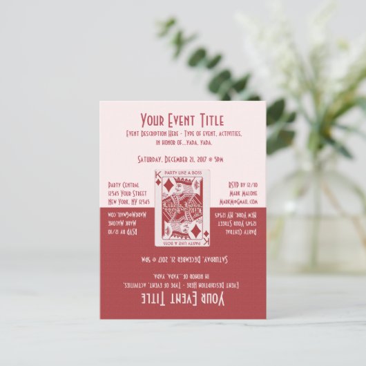 Leuke Game Night Feest Uitnodiging Briefkaart (Staand voorkant)