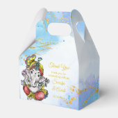 Leuke Ganesha blauw goud Indiase bruiloft gunsten Bedankdoosjes (Voorkant Zijde)