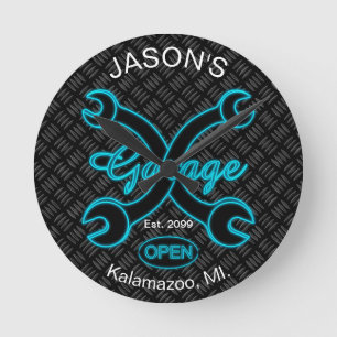 Leuke Garage Wandklok w  S-moersleutels Ronde Klok