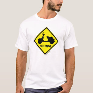 Leuke Gas Saving Scooter Slogan T-shirt