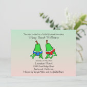 Leuke Gay Pear Bruids Douche Uitnodiging (Staand voorkant)