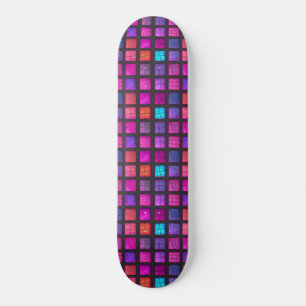 Leuke gebarsten roze mozaïek keramische tegels pat skateboard