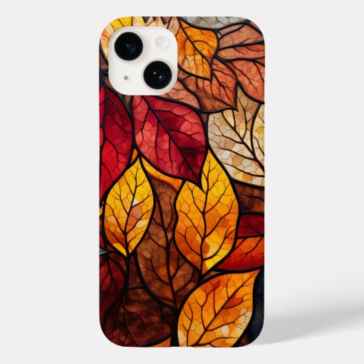 Leuke gebrandschilderde glazen herfstbladeren Case-Mate iPhone case (Achterkant)