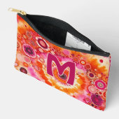 Leuke gedurfde Sinaasappel Hot Pink Batik Circles  Etui (Open)