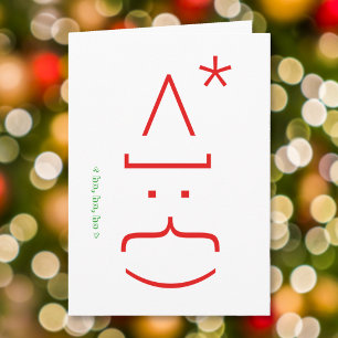 Leuke Geeky Nerdy Techy Kerstman Kerstvakantiekaar Feestdagen Kaart