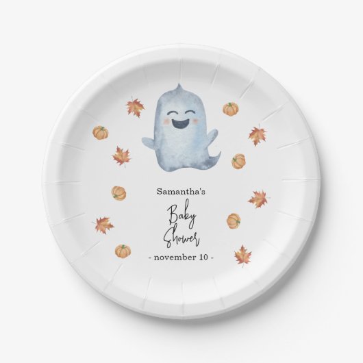 Leuke geest - baby shower papieren bordje (Voorkant)