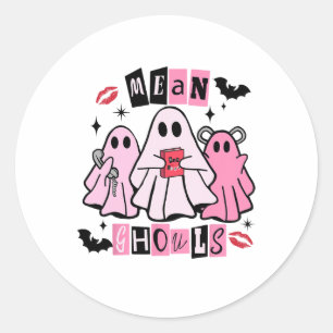 Leuke geest betekent Ghouls Grappige Halloween kos Ronde Sticker