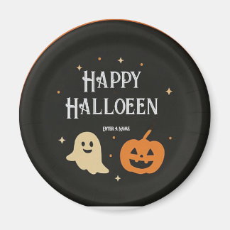 Leuke Geest en Pompoen Halloween Papieren Bord met Magneet