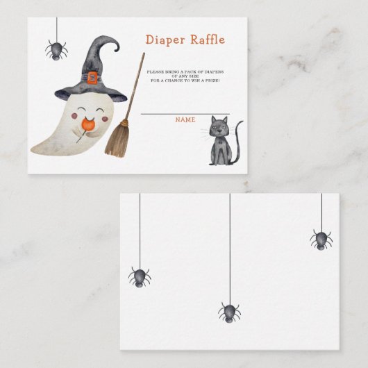 Leuke geest - luier loterij informatiekaartje (Voorkant / Achterkant)