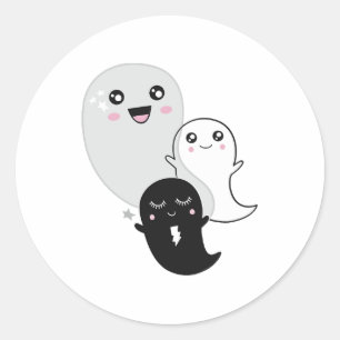 Leuke geesten Halloween Kawaii Ronde Sticker
