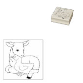 Leuke Geit en Gans Rubber Stamp Rubberstempel (Gestempeld)