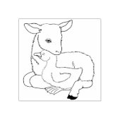 Leuke Geit en Gans Rubber Stamp Rubberstempel (Afrduk)