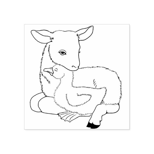 Leuke Geit en Gans Rubber Stamp Rubberstempel (Afrduk)