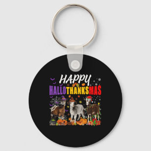 Leuke Geiten Mummy Pilgrim Santa Kostuum Happy Hal Sleutelhanger