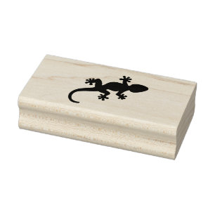 Leuke gekko hagedis 	rubberstempel