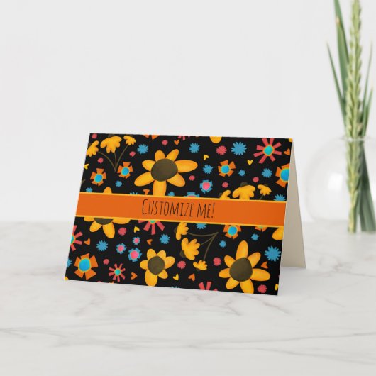 Leuke, gele Daisy Custom Inspirivity Notecard Kaart (Voorkant)