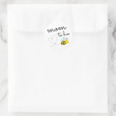 Leuke gele moeder om bij te zijn ronde sticker (Tas)