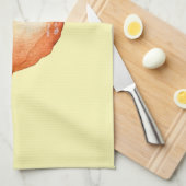 Leuke gele vogel waterverf theedoek (Quarter Fold)