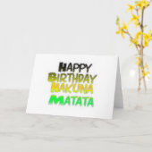 Leuke Gelukkige eco Inspirationa van Hakuna Matata Kaart (Gele Bloem)