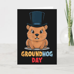 Leuke Gelukkige Groundhog Day 2 Februari Phils Vak Kaart