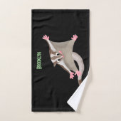 Leuke gelukkige suikerzweefvliegtuig cartoon illus bad handdoek (Handdoek)