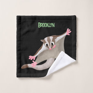 Leuke gelukkige suikerzweefvliegtuig cartoon illus bad handdoek