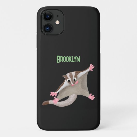Leuke gelukkige suikerzweefvliegtuig cartoon illus Case-Mate iPhone case (Achterkant)