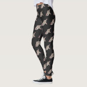 Leuke gelukkige suikerzweefvliegtuig cartoon illus leggings (Links)