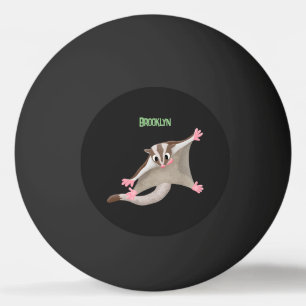 Leuke gelukkige suikerzweefvliegtuig cartoon illus pingpongballen