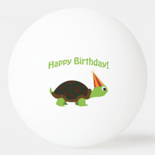 Leuke Gelukkige Verjaardag! Schildpad Pingpongballen