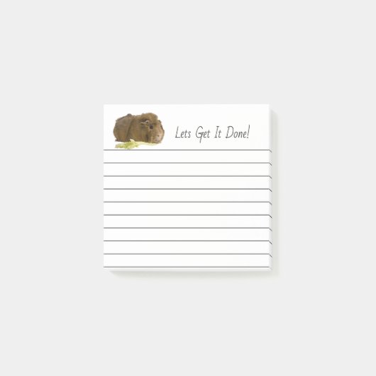 Leuke gember cavia huisdier foto bekleed post-it® notes (Voorkant)