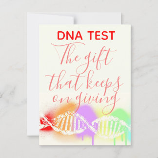 Leuke Genealogie DNA Test het Geschenk dat Blijft Briefkaart