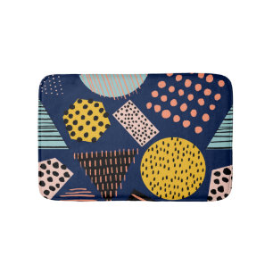 Leuke geometrie: Abstract veelkleurig patroon Badmat